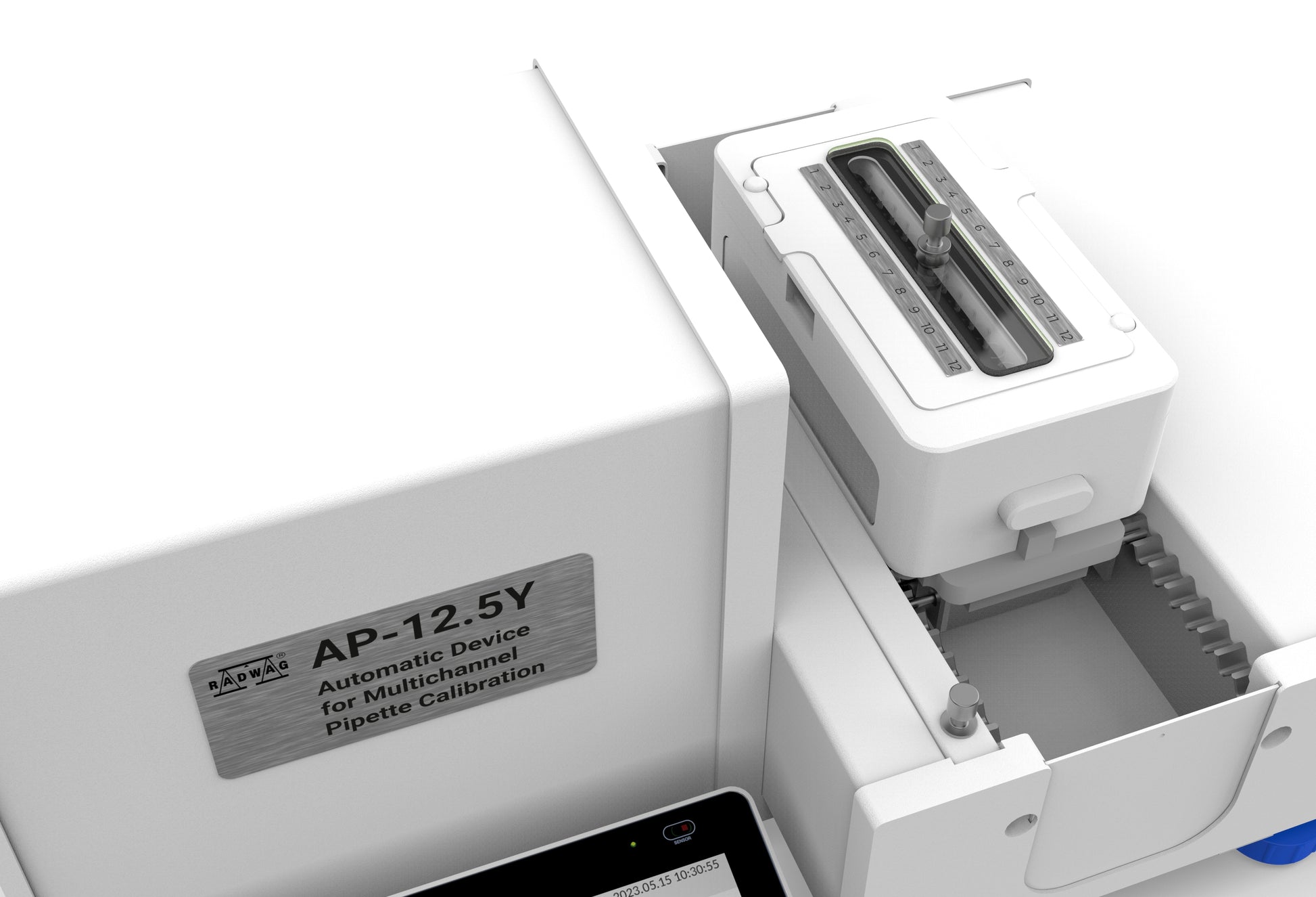 AP 12.5Y Pipette System close up of weighing mechanism 